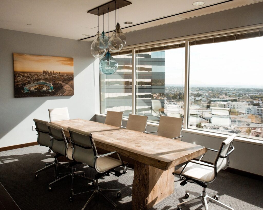 a sunlight conference room